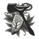 tree shovel pruner tattoo design idea