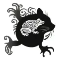 frog and cat and duck tattoo design idea
