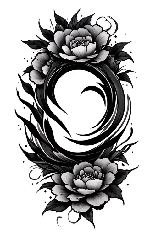 zen brush of simplicity  tattoo design idea