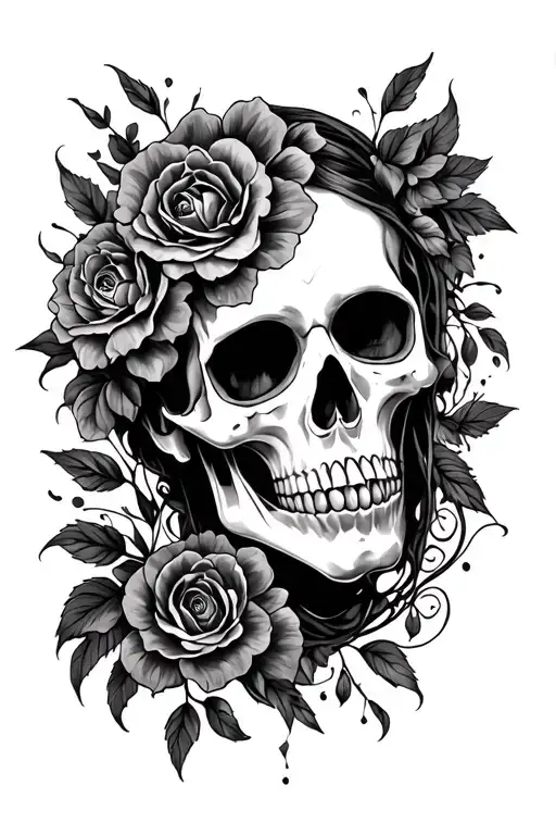 Sante muerta beautiful tattoo design combining elements tattoo design idea