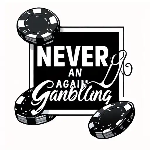 never again gambling minimalist tattoo design tattoo design idea