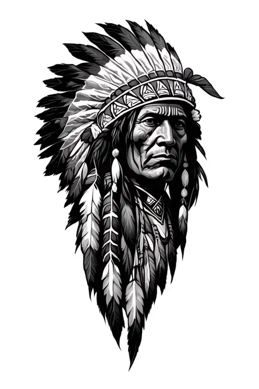 Blackfoot Indian tattoo design idea