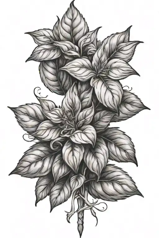 Basil tattoo design idea