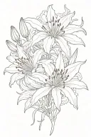 Red spider lily tattoo design idea