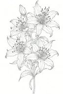 Red spider lily tattoo design idea