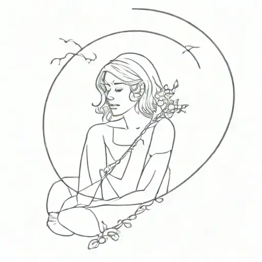 a tattoo based off of the song  "waiting room" by phoebe bridgers tattoo design idea