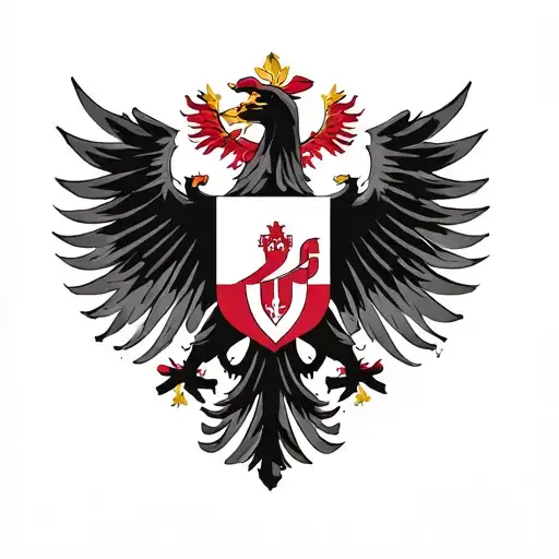 Albania flag tattoo design idea