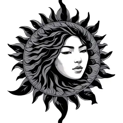 Philippine Sun tattoo design idea