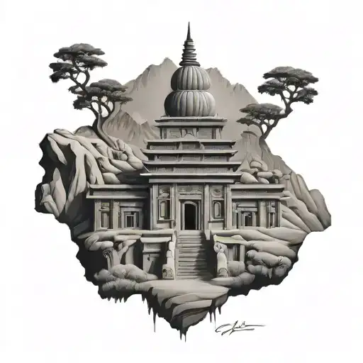 bamyan afghanistan buda tattoo design idea