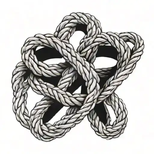 bdsm with knots ropes tattoo design idea