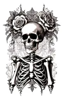 Skeleton tattoo design idea