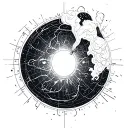 Pulsar Map line work tattoo design idea