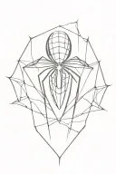spiderman logo with shading around it tattoo design idea