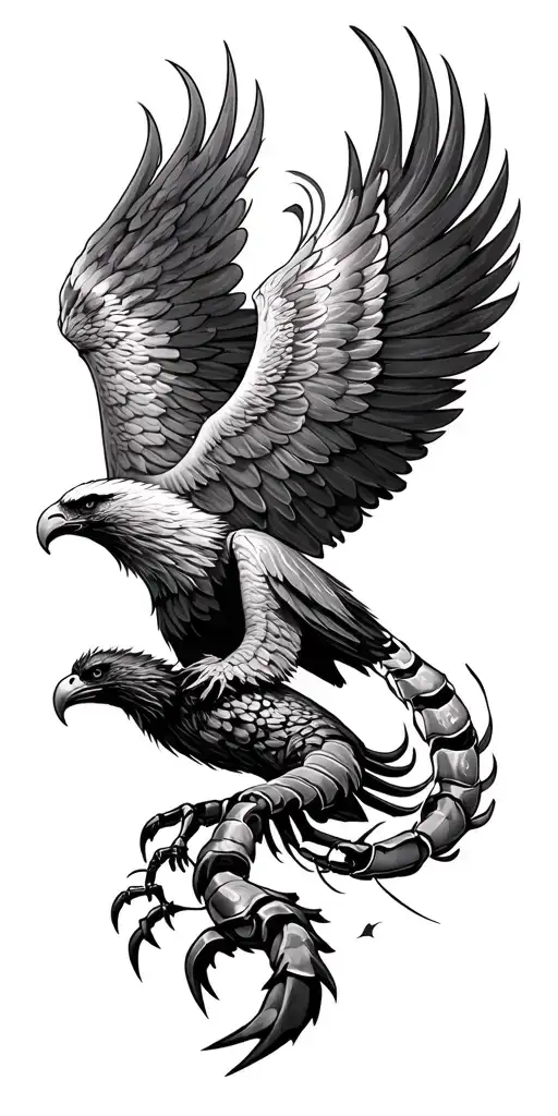 scorpio zodiac eagle phoenix rising rebirth tattoo male sleeve tattoo design idea