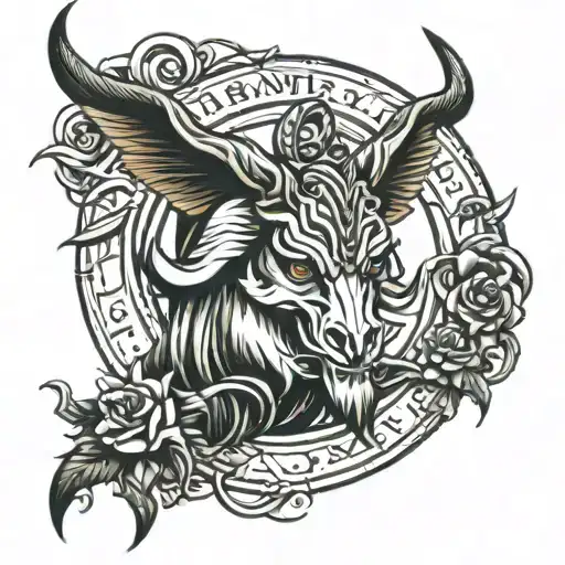 baphomet back tattoo design tattoo design idea