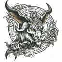 baphomet back tattoo design tattoo design idea