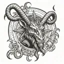 baphomet back tattoo design tattoo design idea