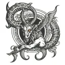 baphomet back tattoo design tattoo design idea