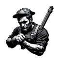 metal worker machinist tattoo design idea