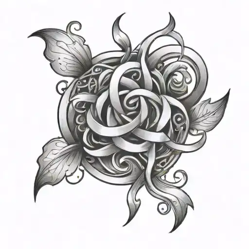 domestic violence survivor symbol intertwined tattoo design idea