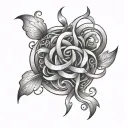 domestic violence survivor symbol intertwined tattoo design idea