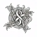 domestic violence survivor symbol intertwined tattoo design idea