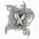 domestic violence survivor symbol intertwined tattoo design idea