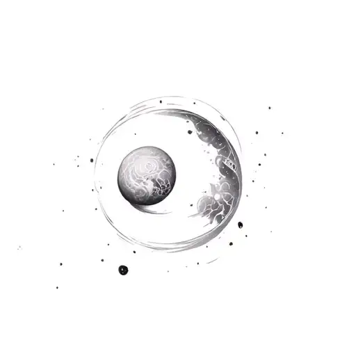 Coverup Space tattoo design idea