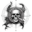 chronos sculpture dynamic Angle tattoo design idea