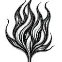 flame symbolizing warmth tattoo design idea