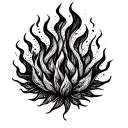 flame symbolizing warmth tattoo design idea