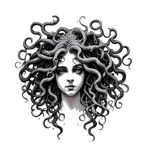 Gothic Medusa tattoo design idea