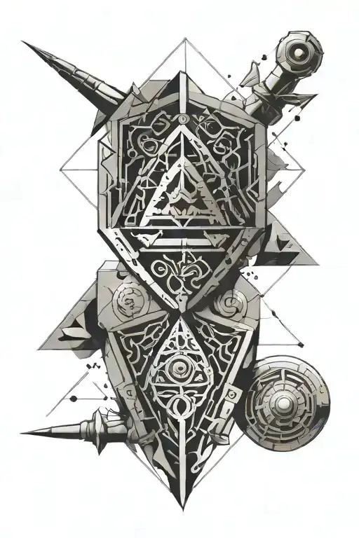 the legend of zelda ocarina of time tattoo design idea