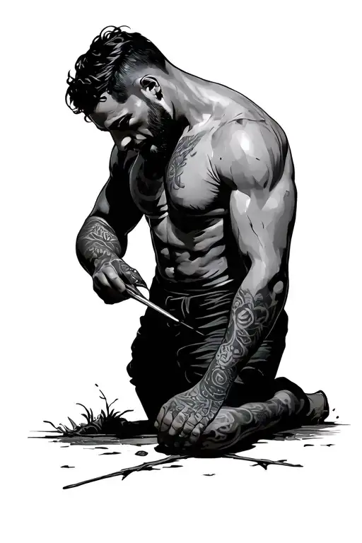 hardworking father and loving tattoo design idea