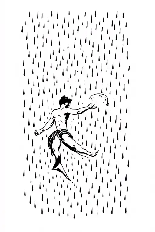 Dancing In The Rain, man tattoo design idea