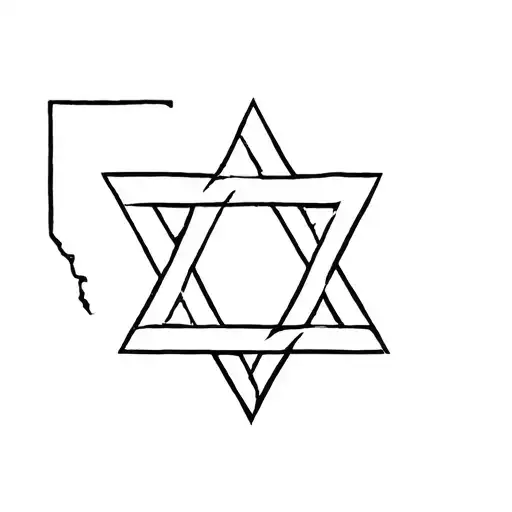 simple Star of David inside state of texas texas texas tattoo design idea
