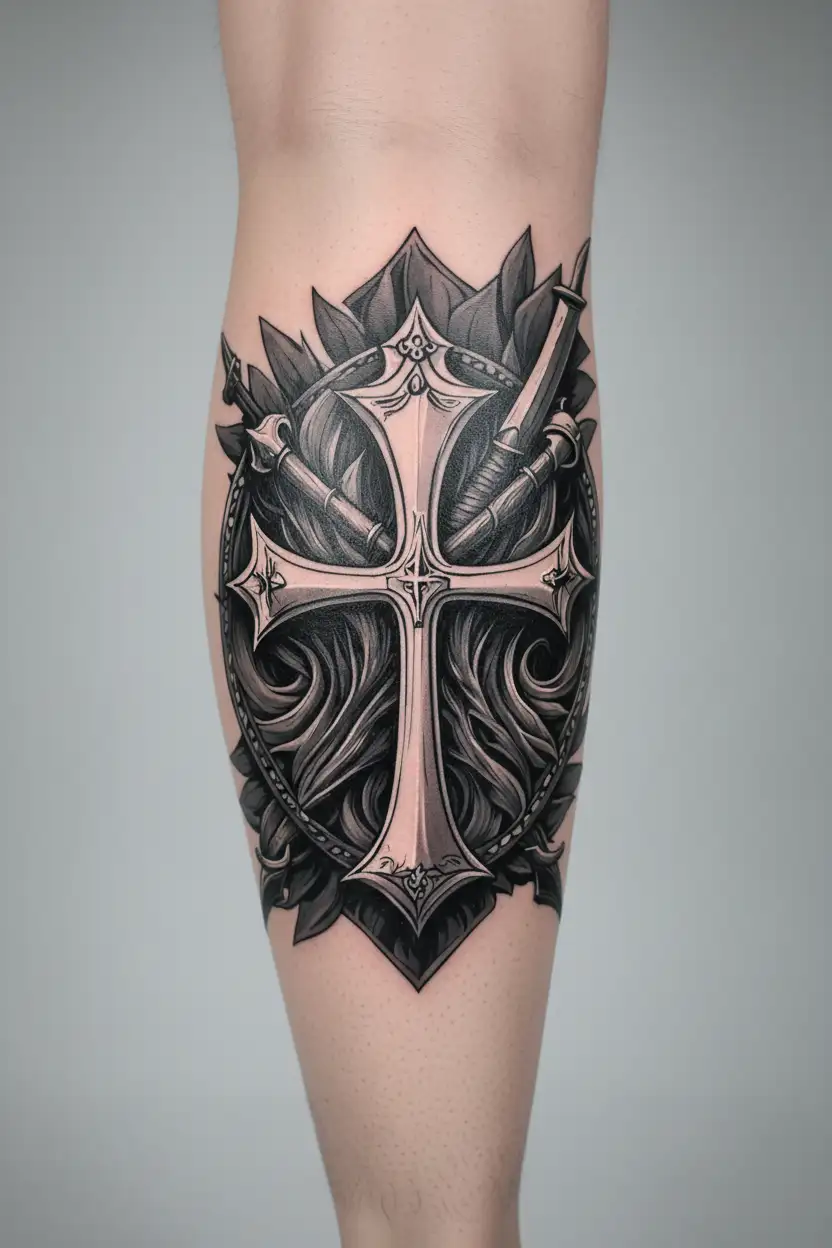 knights templar cross tattoo tattoo design idea