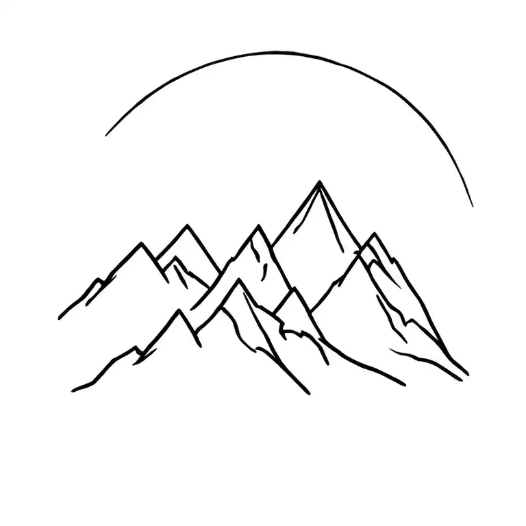 three mountains  tattoo design idea