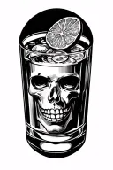 tequila shot tattoo design idea