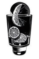 tequila shot tattoo design idea
