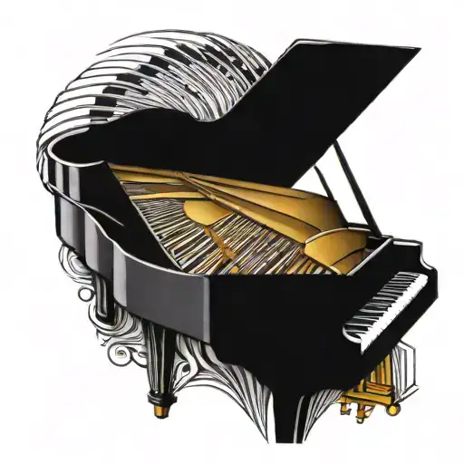 piano keys tattoo design idea