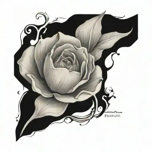 december birth flower tattoo design idea