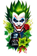 vegeta, poison ivy, Darth Vader,the joker and pinhead tattoo design idea