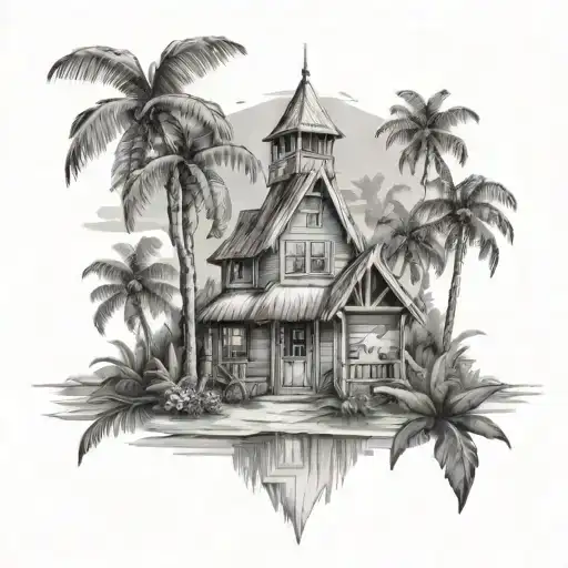 bahama village tattoo design idea