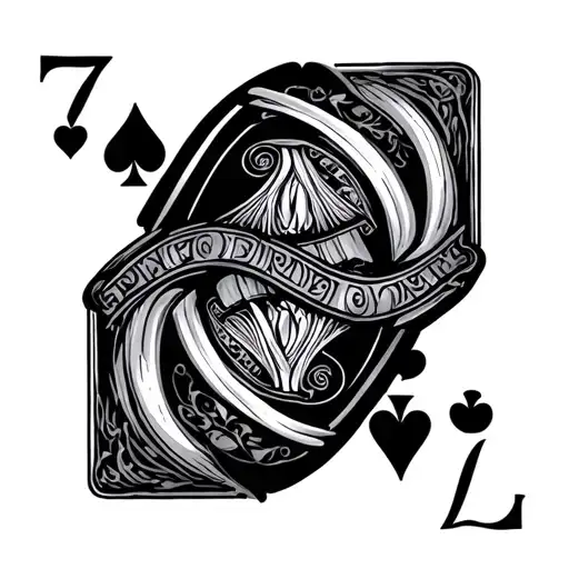 7 And 2 Card Ace playing cards forming tattoo design idea