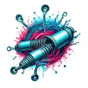 Shock absorber tattoo design idea