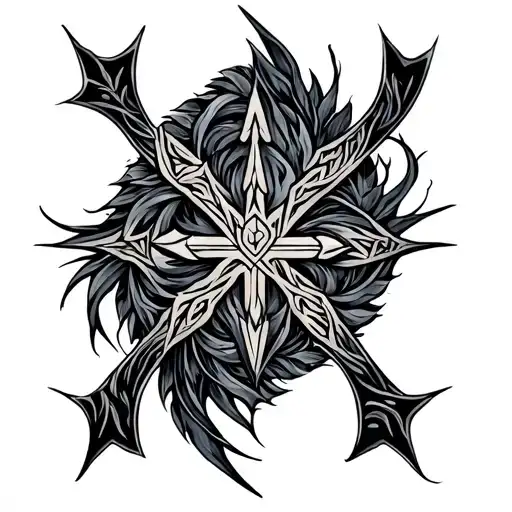 norse rune for freya tattoo design idea