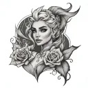 elsa tattoo design idea