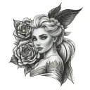elsa tattoo design idea