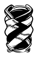 CBOW with baseball laces wrapped round tattoo design idea